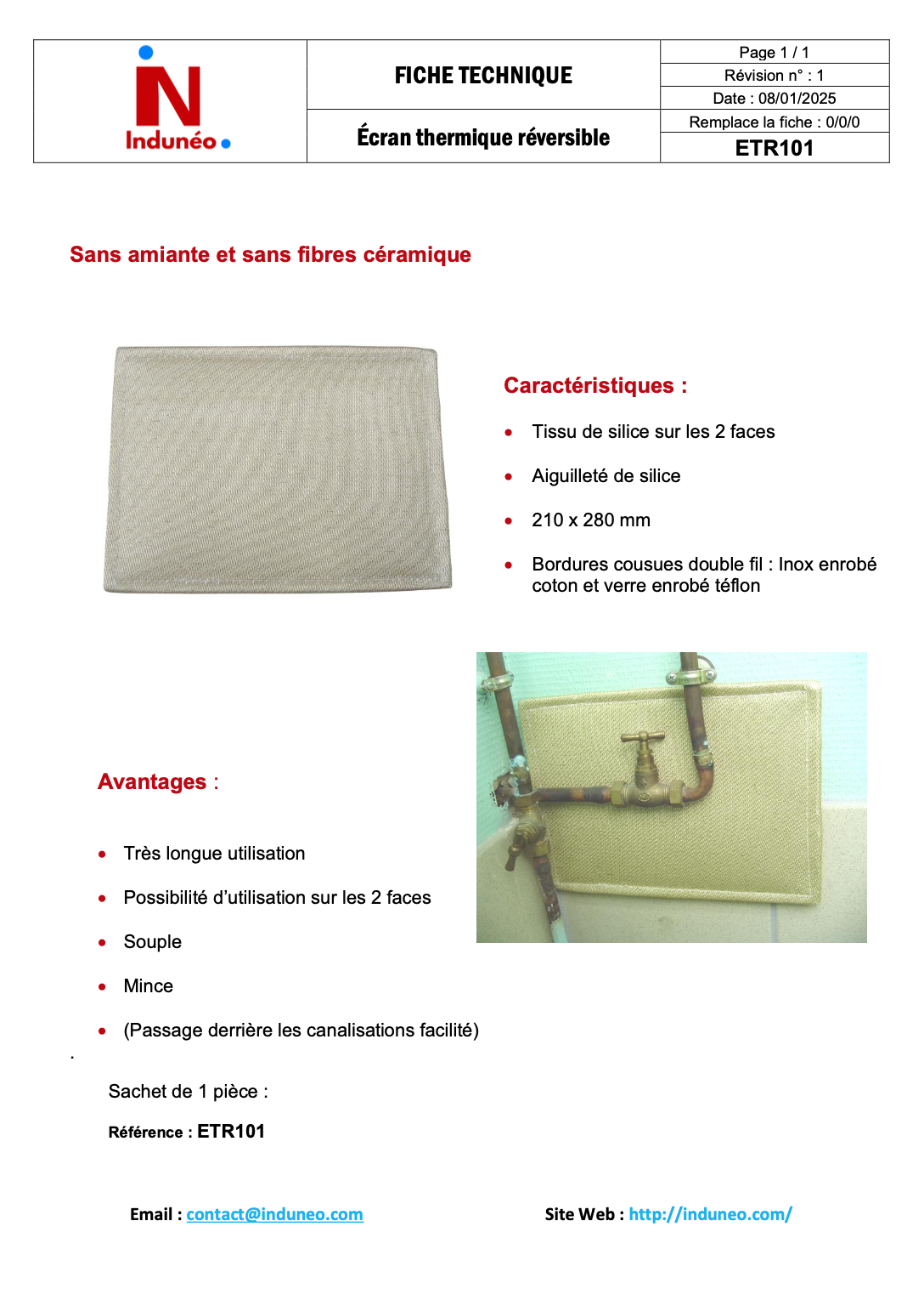 Écran thermique réversible