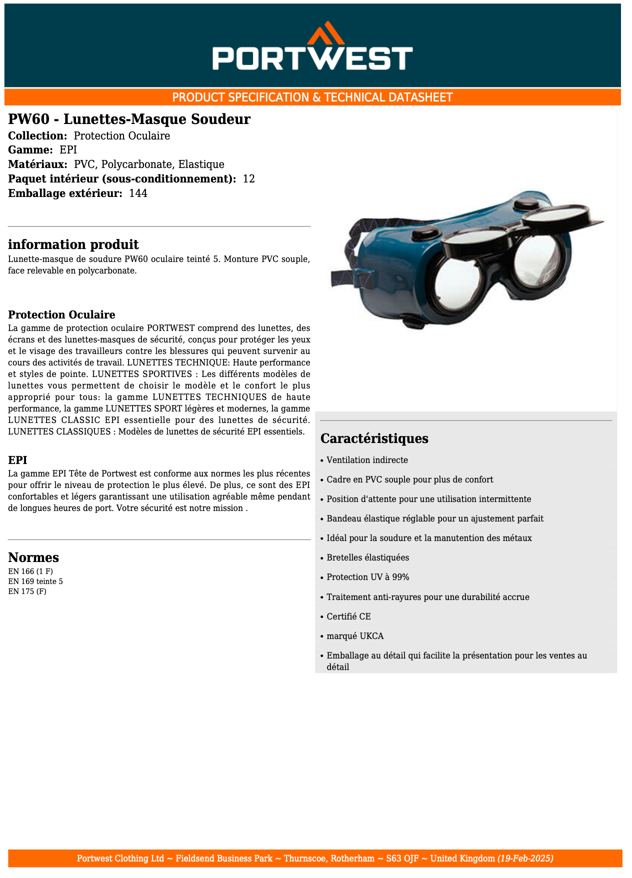 Lunettes-Masque Soudeur