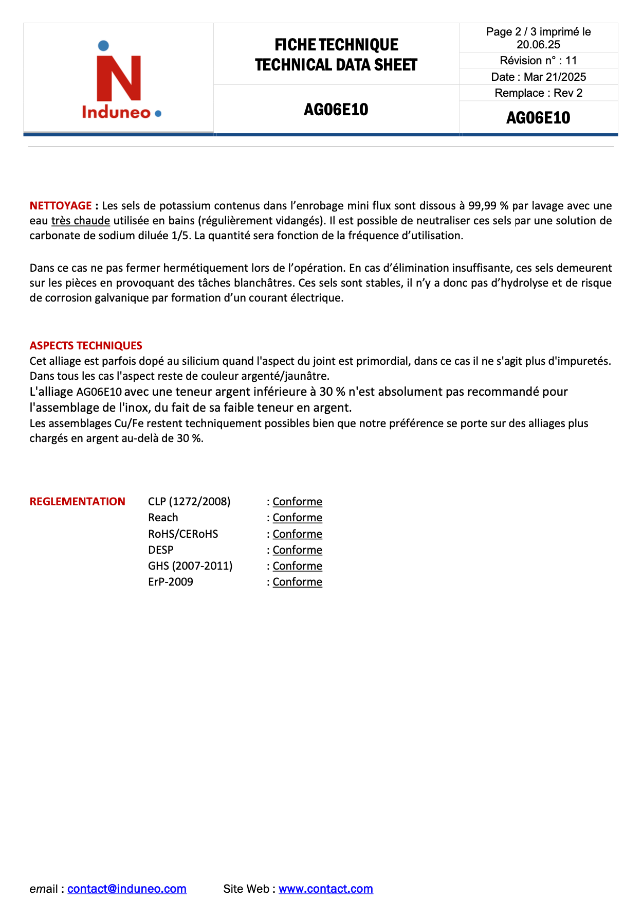 AG06E10- Brasure Argent enrobée - 6% Ag